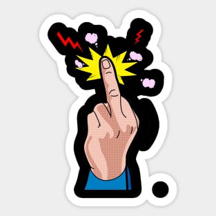 middle finger Sticker